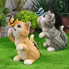Solar Cat Yard Decor Decorative Light Cat Garden Sculpture Exquisite