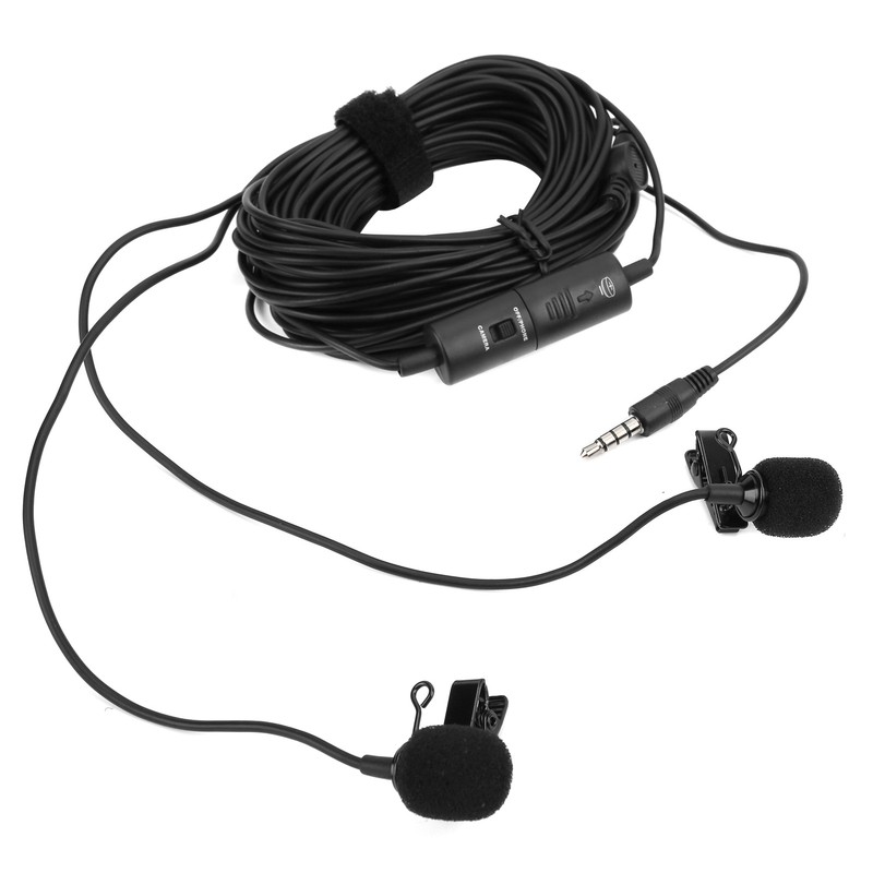 Lavalier Microphone Deep Noise Reduction Clip On Lapel Mic for