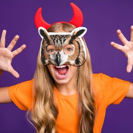 Marsui 32 Pcs Unicorn Monster Safari Animal Face Masks for Kids Cartoon Masks for Animal Birthday Party Decorations(Jungle)