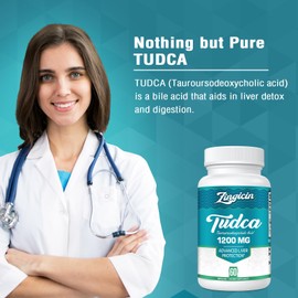TUDCA Supplement 1200mg - 60 Veggie Capsules,Powerful TUDCA Bile Salts Supplements for Liver,Digestion