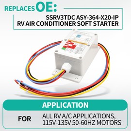 SSRV3TDC Air Conditioner Soft Start Fits for Travel Trailer Accessories, Soft Start Up for RV 115 Volt A/C Motor, RV Easy to Install Electric Accessories