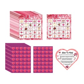 MagiDeal Valentine’S Day Bingo Game Cards Party Supplies,Crafts,Family Entertainment Activities for Classroom Holiday Home Activities