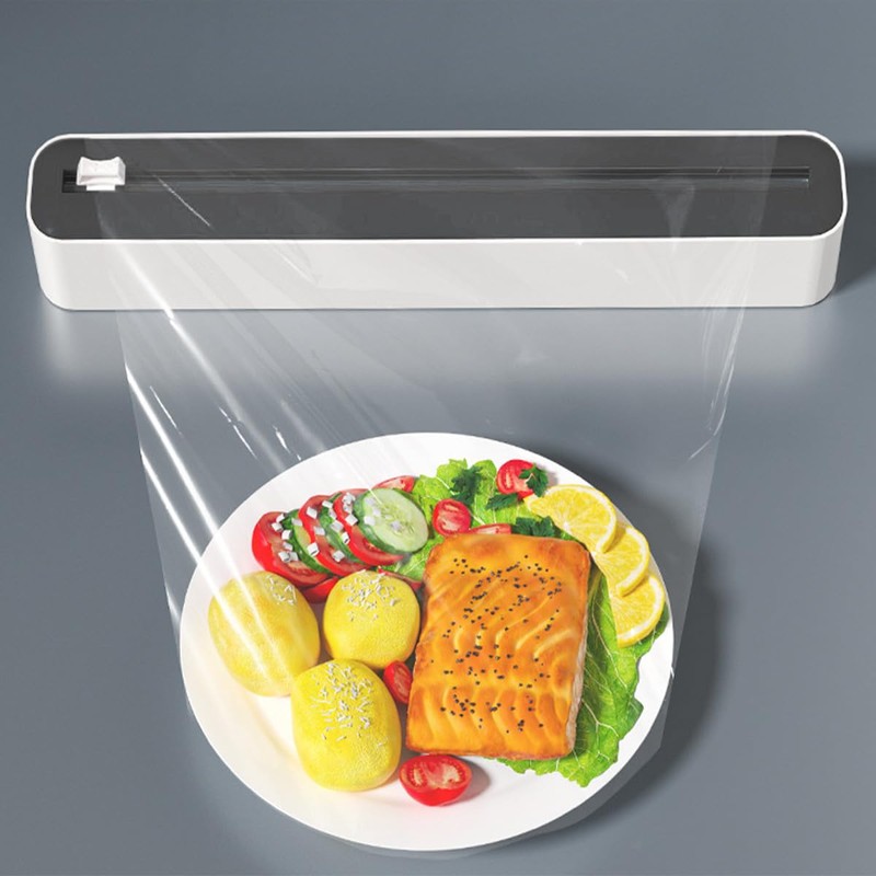 Ieron Magnetic Cling Film Dispenser - Gray - Improved Foil