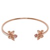 Annie Oak Womens 925 Silver 18k Rose Gold Crystal Butterfly