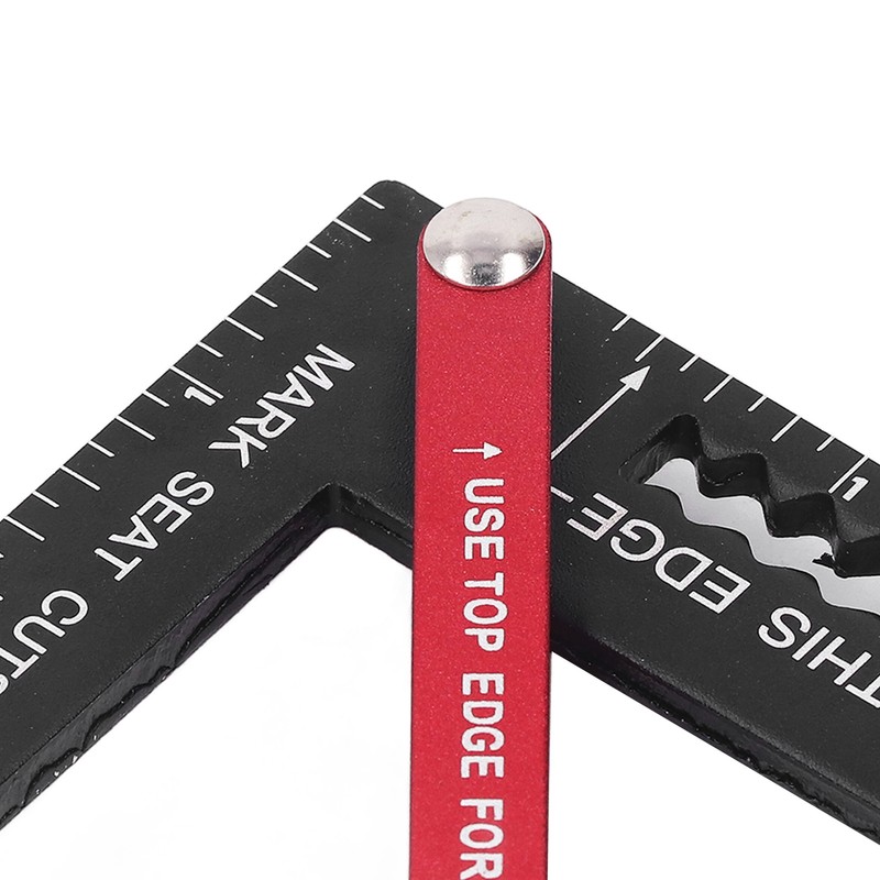 Woodworking Triangle Ruler Aluminum Alloy Accurate Laser Scale Triangle Ruler