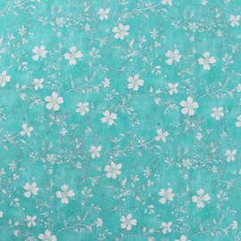 Premium Cotton Quilting Fabric Sold by The Yard - Vintage Threads Collection - 44" Width - 100% Cotton - Quilting, Sewing, Crafts - Aqua Floral