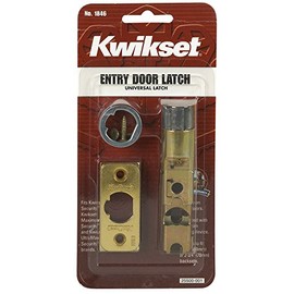 Kwikset 81825-001 Polished Brass Adjustable Entry Door Latch