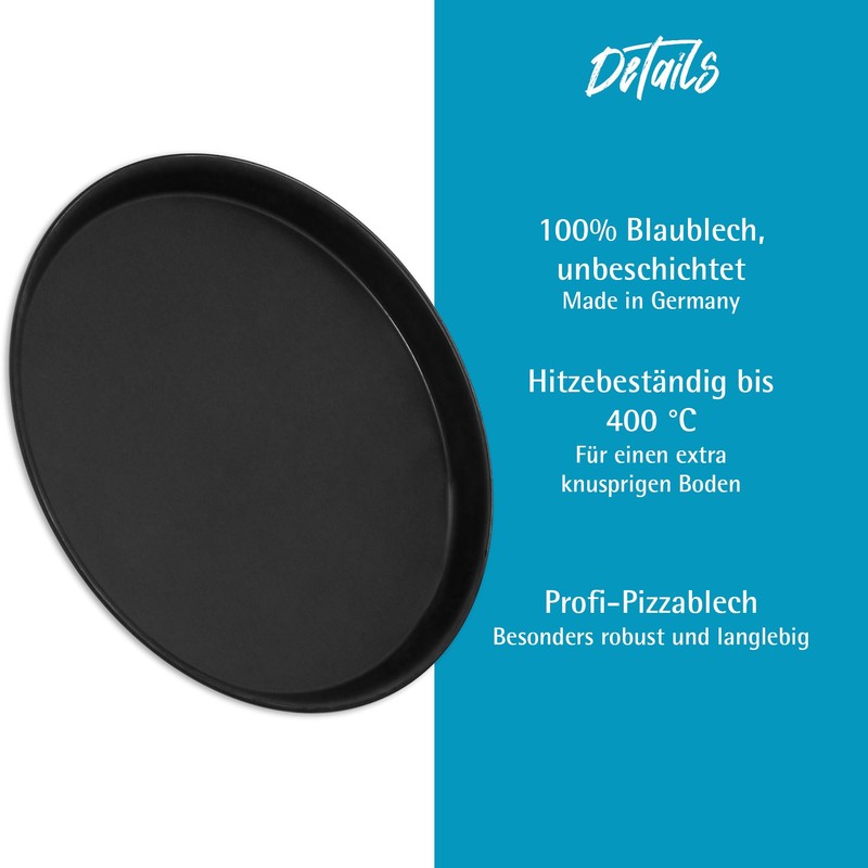 GRÄWE Pizza Baking Tray Diameter 26 cm, Round, Pizza Tray