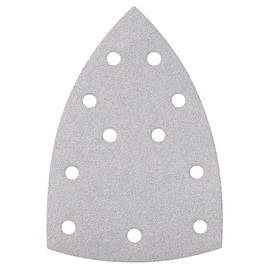 Metabo 10 Haftschleifblätter 100x150 mm, Sortiment, Serie "professional", für Farbe, Lacke, Spachtel, zweiteilig,perforiert,Multischleifer (625618000) Abmessungen: 100 x 150 mm, Ausführung: gelocht (11 Löcher, 2-teilig)