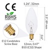 Simba Lighting Candelabra Torpedo Clear B10 CTC 25W E12 Base