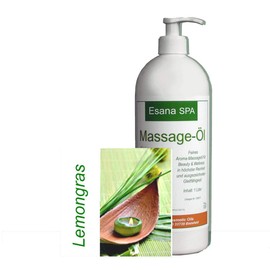 Esana Spa Aroma Massage Oil "Lemongrass" (1 Litre) + Dosing Pump