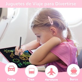 Pizarra Mágica LCD de 16 Pulgadas, Pizarron Magico, Tablero Electrónico de Dibujo a Color para Niños, Pizarra Electrónica Borrable con Cerradura, para en Casa, Estudio, Oficina, Reutilizable (Rosado)