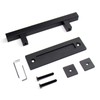 Sliding Barn Door Handle Flat Back Plate Double Sided Rectangular