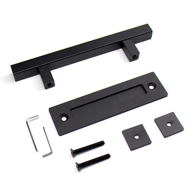 Sliding Barn Door Handle Flat Back Plate Double Sided Rectangular