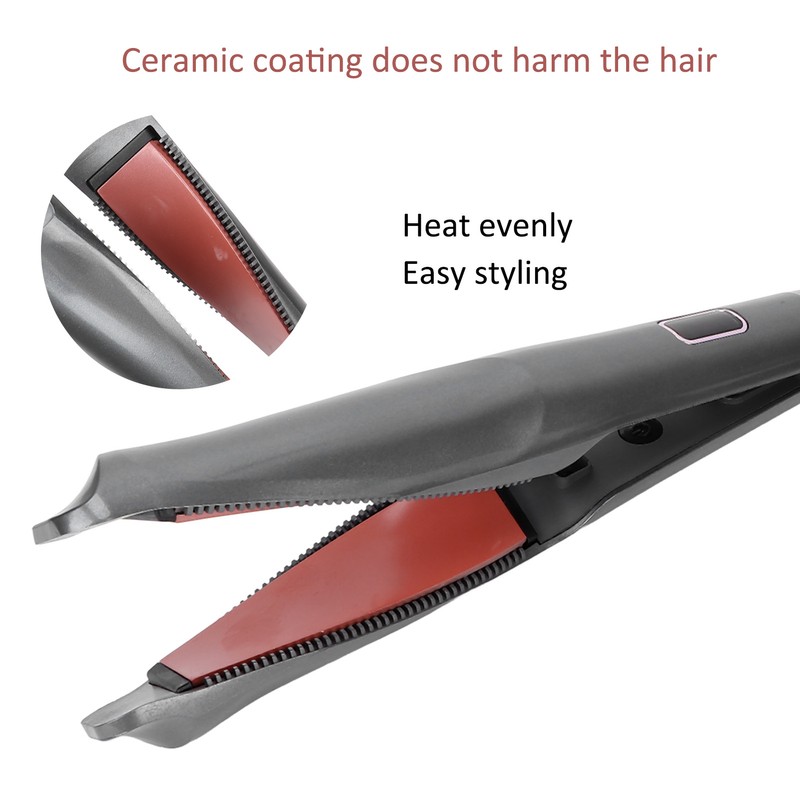 Hair Straightener Curler Professional Temperature Adjustable LCD Curling Iron for