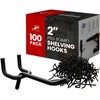 FactorDuty 100 Pack 2 inch Length Steel Black PEG Board