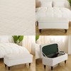 FUANGUI Ottoman Cover Stretch Storage Ottoman Bench Slipcover Jacquard Folding