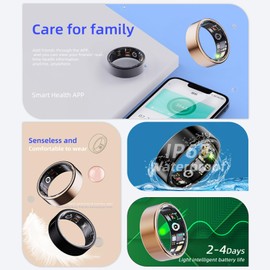findtime Smart Ring Sleep Tracker Smart Rings for Men Fitness Tracker Ring Heart Rate Monitor Smart Rings for Women Fitness Ring with Pedometer Activity Tracker Smart Ring Android iOS IP68 Waterproof