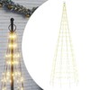 vidaXL LED Christmas Tree for Flagpole, 550 LEDs, Warm White,