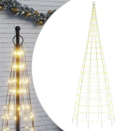 vidaXL LED Christmas Tree for Flagpole, 550 LEDs, Warm White, 300 cm