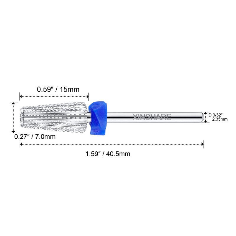 Xinshare 5 in 1 Nail Drill Bits Carbide Multi-function Cuticle