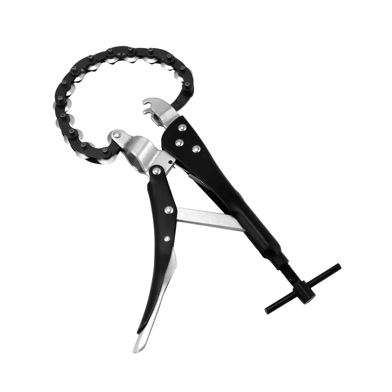 QWORK Adjustable Exhaust Tube Chain Cutter, for Cutting Tailpipes and