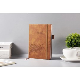 Academic Diary 2025 2026 A5 Page per Day with Time, Daily Planner with Monthly Tabs, Notes, Pocket, Pen Holder & 2 Bookmarks, Elastic Diary 2025 2026 Page to Day, Aug.25-Jul.26 for Student Teacher