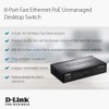 D-Link Fast Ethernet Switch, 8 Port Unmanaged w/ 4 PoE