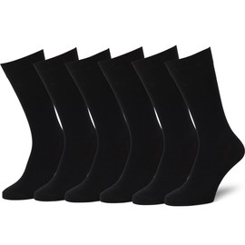 Dress Socks for Men Size 13-15 Mens Socks Size 13-15 Black Cotton Seamless Toe (3-6) Big Tall