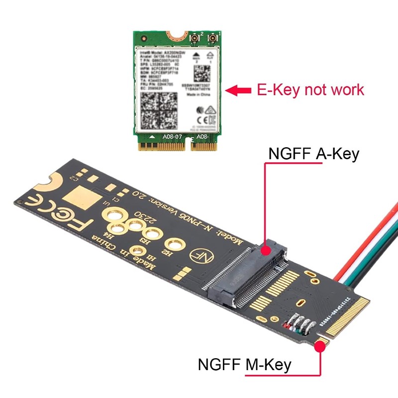 chenyang CY NGFF Key-A/E Wireless Card to PCI-E M.2 NGFF