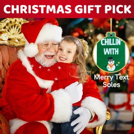 Zmart Christmas Gifts Stocking Socks - Secret Santa Snowman Socks, Xmas Stocking Stuffers for 7-9 Years Old Kid Boys Girls