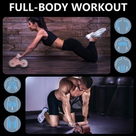 Movrock Ab Roller Wheel with Automatic Rebound for Home Gym Core Fitness, Sturdy Abdominal Exercise Equipment, Includes Knee Pad, Perfect for Ab Workouts and Strength Training,Pink