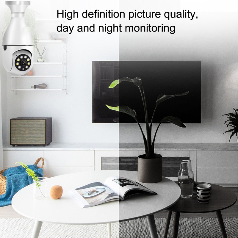 E27 Light Bulb Security Camera 5G 2.4G WiFi 2MP 1080P