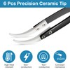 Aemygo 6 Pcs Precision Reverse Ceramic Tweezers Set, Non-Conductive Heat-resistant
