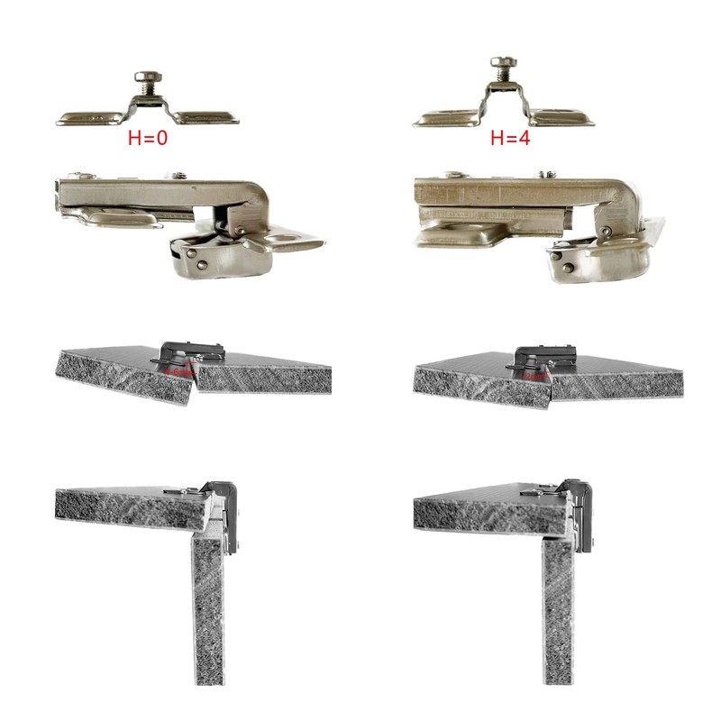 LIKERAINY 90Deg Short-arm Inset Blind Corner Hinge Ø 26mm H0