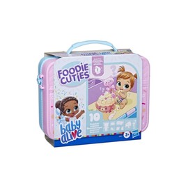 Baby Alive Foodie Cuties, Surprise Toy, 3-Inch Doll for Kids 3 and Up, 10 Surprises in Lunchbox-Style Case (Styles May Vary)