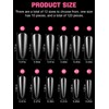 EBANKU 120 PCS Clear Full Cover Dual Nail Forms System