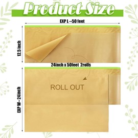 YUNXIHUI Painters Tape and Masking Paper 24 inch x 50 feet, Tape and Drape Painters Paper, Pre-Taped Masking Paper for Automotive, Floor, Appliance and Furniture 2 Rolls