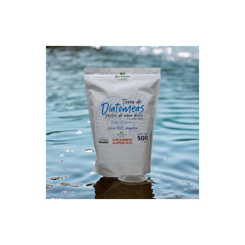 Tierra de Diatomeas Orgánica Micronizada Grado Alimenticio 1kg Premium