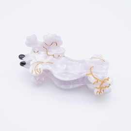 Nordstral Hair Clip Dog King Poodle - Hair Clip in 7.5 cm, Hair Clips Women and Hair Clips Girls