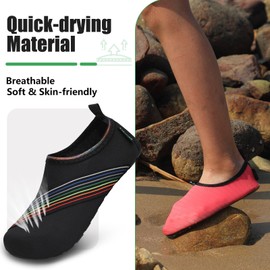 Saguaro Unisex Swimming Shoes, Water Sports Shoes, Quick-Drying, Non-Slip, Lightweight Sizes: EUR 36 - 47 (UK 3 - 12). - Black - 44/45 EU