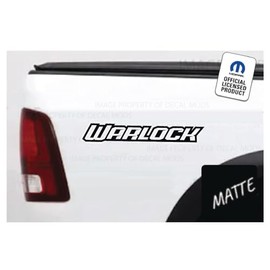 Decal Mods Warlock Bedside Graphic Decal/Sticker fits Dodge Ram (Set of 2) [Black Matte] - CBM | SD3W0