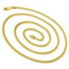 Giorgio Bergamo 925 Italian Sterling Silver 2.5mm Miami Cuban, Solid Bombe Curb Link Gold Plated Chain Necklace, (16)