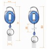 Karteo Yo-yo ID Badge Holder Extendable Blue [Pack of 1]