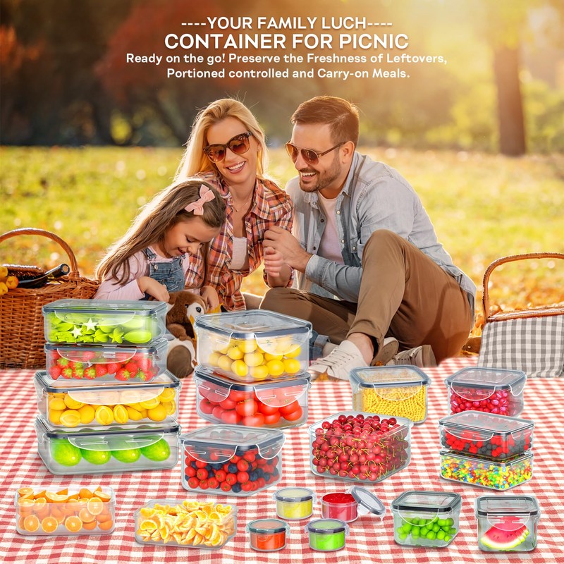 52 PCS Food Storage Containers with Lids Airtight (26 Containers