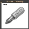 HARFINGTON 2pcs Phillips Screwdriver Bits 1/4" Hex Shank PH1 Magnetic