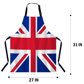 BGBDEIA United Kingdom Flag Chefs Apron, Cooking and Baking Apron for Men and Women, Kitchen Apron, Butchers Apron, BBQ & Catering Bibs
