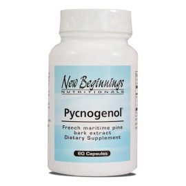 New Beginnings Nutritionals Pycnogenol 25mg 60 Cápsulas Sabor Sin sabor