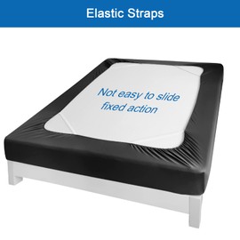 Twin Box Spring Cover, Bed Skirt Wrap 4 Side of The Mattress, Stretch & Snug Fit, Ultra Soft, Wrinkle Free, Replacing Bed Skirts for Hotel and Home, Black