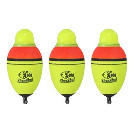 PATIKIL 1.4oz Lighted Fishing Slip Bobbers, 3 Pack EVA Light Up Fishing Float for Night Fishing, Yellow